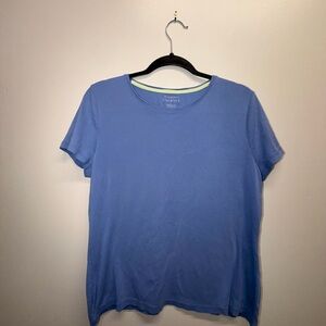 Talbots Light Blue Tee with Neon Accents